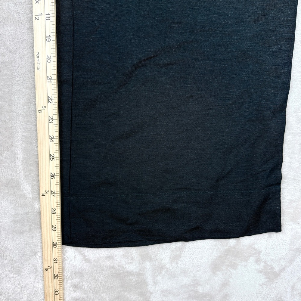 Evereve Wide Leg Pants Women S Black Linen Blend Palazzo Elastic High Waist EUC - Picture 8 of 10